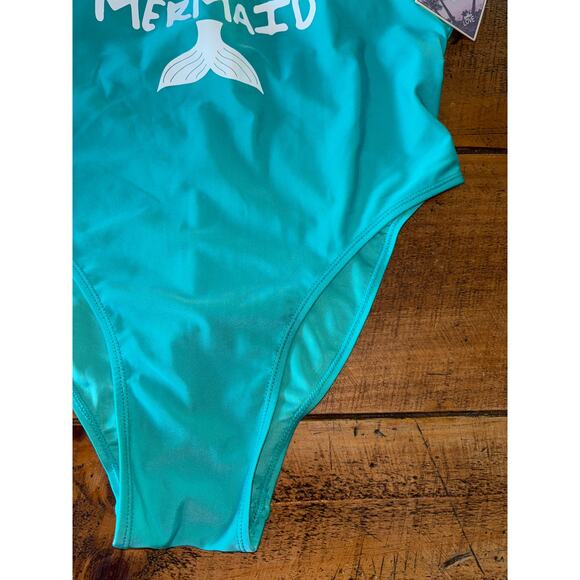 NWT Womens YMI Turquoise "Secretly" A Mermaid" One Piece Swim Suit Size Large - Picture 3 of 8